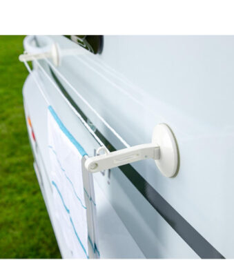 cartrend caravan-waslijn set, van kunststof, wit