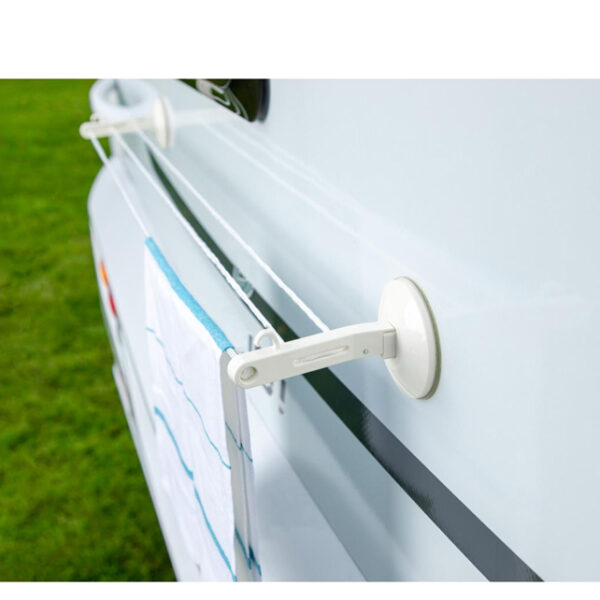 cartrend caravan-waslijn set, van kunststof, wit