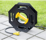 cartrend hand-kabelhaspel, van kunststof, zwart