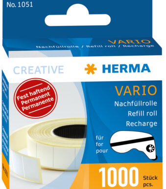 HERMA navulrol voor Vario lijmroller, permanent hechtend, lijmpads 13 x 12 mm