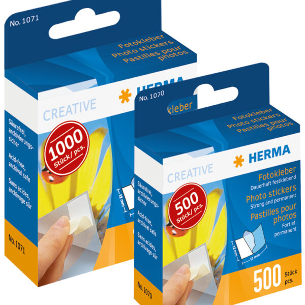 HERMA fotoplakkertjes in kartonnen dispenser, inhoud: 500 stuks