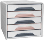 CEP schuifladenbox Smoove Mineraal, 5 lades, poederroze