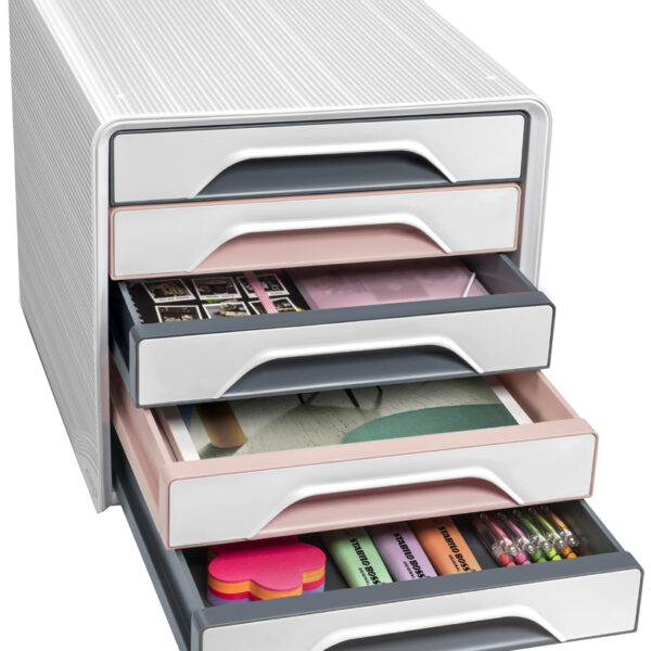 CEP schuifladenbox Smoove Mineraal, 5 lades, poederroze