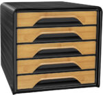 CEP schuifladenbox Smoove Silva, 5 lades, zwart/bamboe