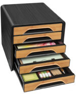 CEP schuifladenbox Smoove Silva, 5 lades, zwart/bamboe