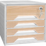 CEP schuifladenbox Smoove SECURE Silva, 4 lades, wit/beuken
