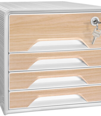 CEP schuifladenbox Smoove SECURE Silva, 4 lades, wit/beuken