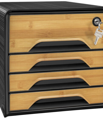 CEP schuifladenbox Smoove SECURE Silva, 4 lades, zwart/bamboe