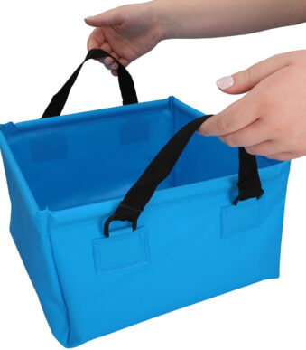 cartrend afwasbak, opvouwbaar, vierkant, 15 liter, blauw