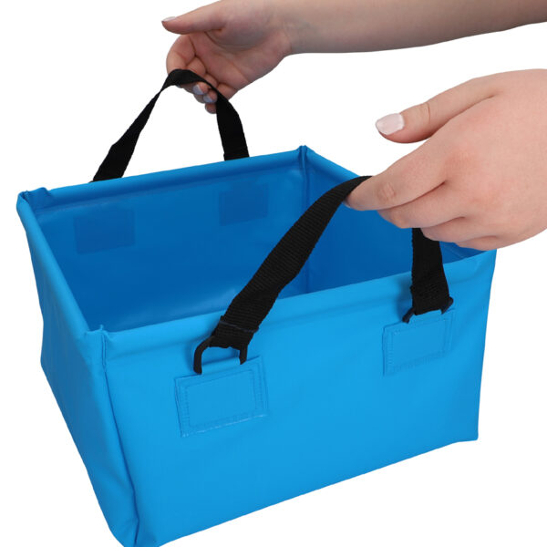 cartrend afwasbak, opvouwbaar, vierkant, 15 liter, blauw