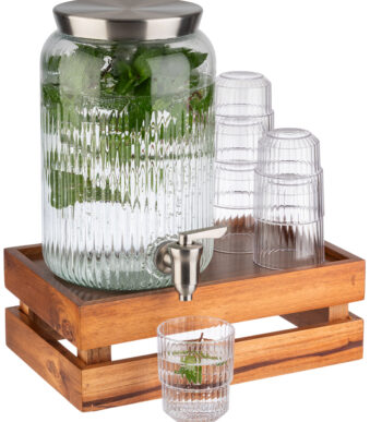 APS drankdispenser, 3,8 liter, glas/roestvrij staal