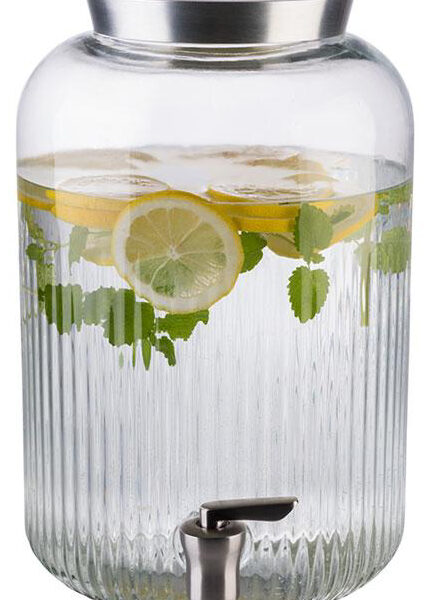 APS drankendispenser, 7 liter, glas/roestvrij staal