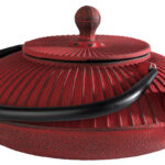 APS theepot ASIA, van gietijzer, 0,8 liter, rood