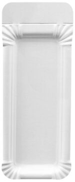 PAPSTAR kartonnen bordje ´pure´ rechthoekig, 80 x 210 mm, wit