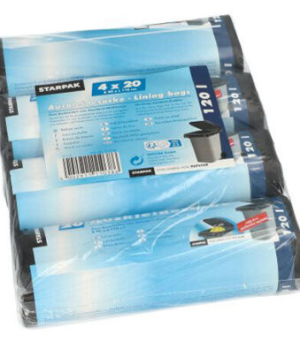 STARPAK binnenzak voor afvalton, zwart, 120 liter