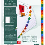 EXACOMPTA kartonnen tabbladen A-Z, DIN A4, wit, 20-delig