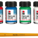 Marabu verf 'Porcelain & Glass Glossy', startersset