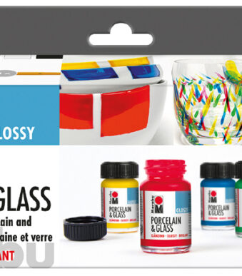 Marabu verf 'Porcelain & Glass Glossy', startersset