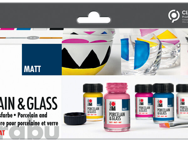 Marabu verf 'Porcelain & Glass Mat', startersset