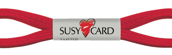 SUSY CARD geschenklint 'Easy', 6 mm x 3 m, rood