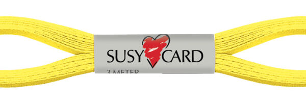 SUSY CARD geschenklint 'Easy', 6 mm x 3 m, geel