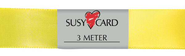 SUSY CARD geschenklint 'Dubbelsatijn', 15 mm x 3 m, geel