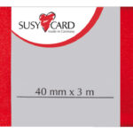 SUSY CARD geschenklint 'Dubbelsatijn', 40 mm x 3 m, rood