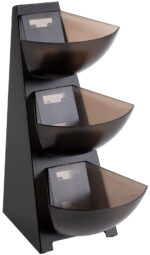 APS portiedispenser MULTI RACK, 3-etages, roestvrij staal zwart