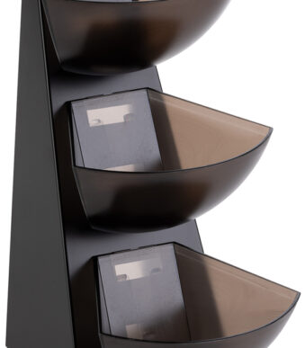 APS portiedispenser MULTI RACK, 3-etages, roestvrij staal zwart