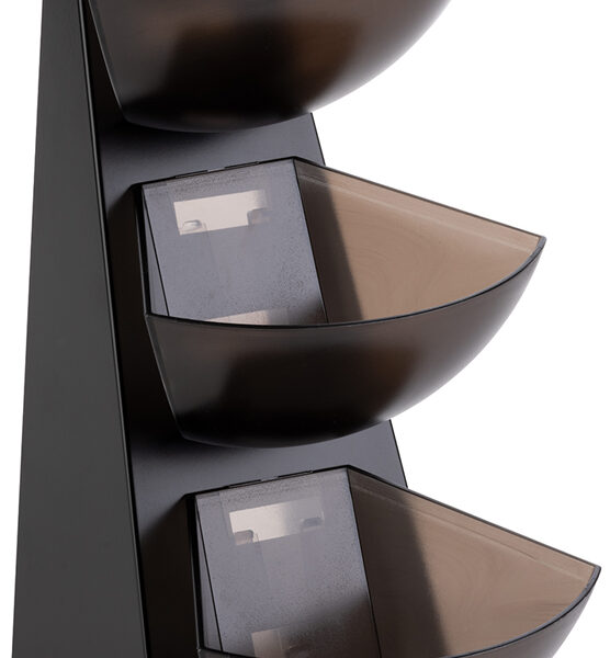 APS portiedispenser MULTI RACK, 3-etages, roestvrij staal zwart