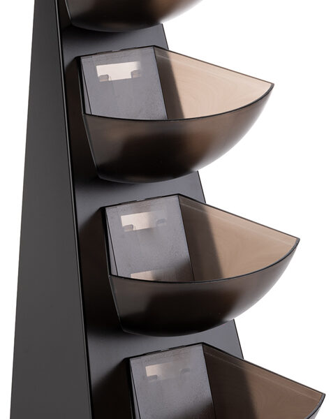 APS portiedispenser MULTI RACK, 4-etages, roestvrij staal zwart