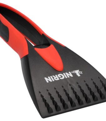 NIGRIN ijskrabber 2K, Länge: 210 mm, zwart/rood