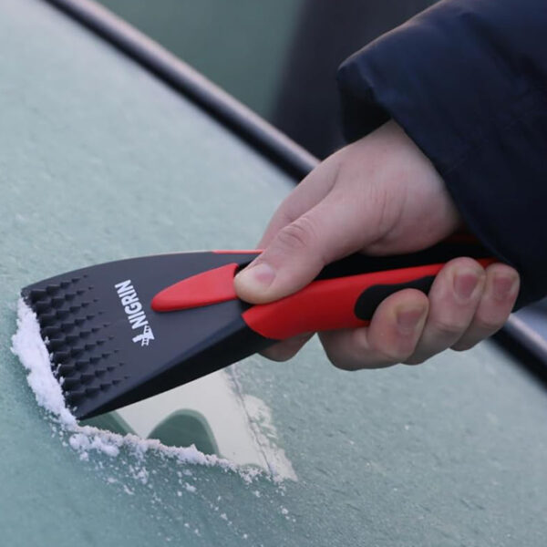 NIGRIN ijskrabber 2K, Länge: 210 mm, zwart/rood
