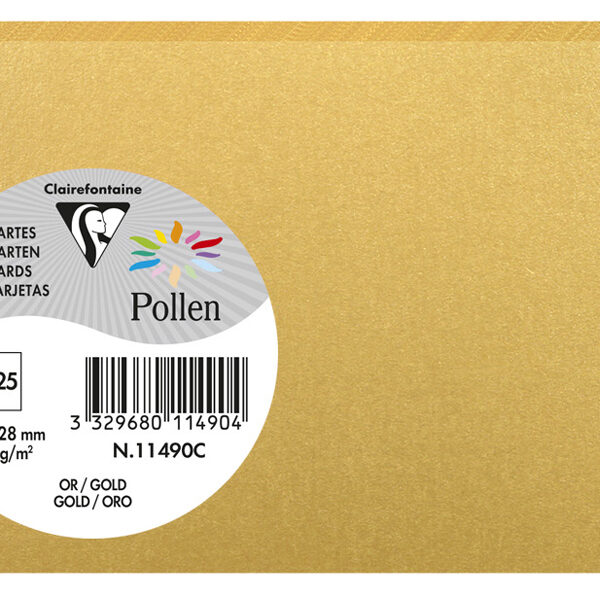 Pollen by Clairefontaine briefkaart 82 x 128 mm, goud