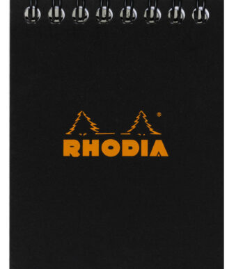 RHODIA notitieblok met spiraal No. 11, DIN A7, geruit, zwart