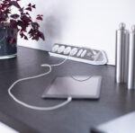 brennenstuhl estilo hoek-stopcontactenlijst, zilver/wit