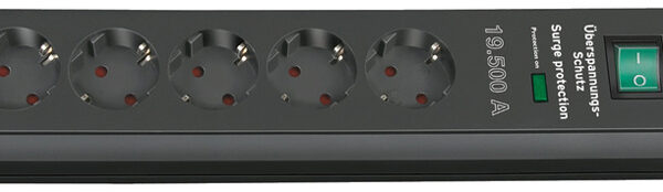 brennenstuhl overspanningsbeschermings-stopcontactenlijst Secure-Tec, 6-voudig, antraciet