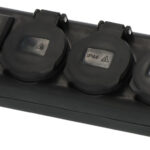 brennenstuhl Outdoor-stopcontactenlijst, 3-voudig, IP44, zwart