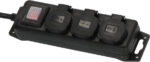 brennenstuhl Outdoor-stopcontactenlijst, 3-voudig, IP44, zwart