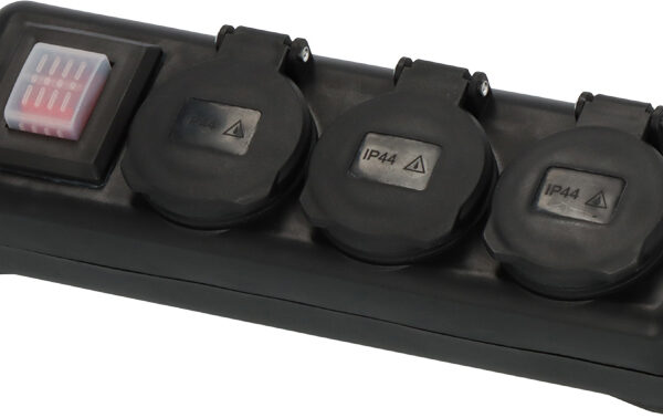 brennenstuhl Outdoor-stopcontactenlijst, 3-voudig, IP44, zwart