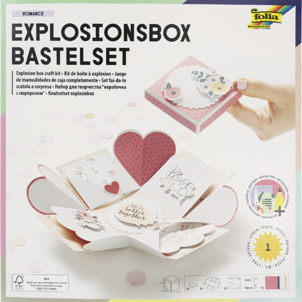 folia uitvouwdoos-knutselset 'Romantiek'