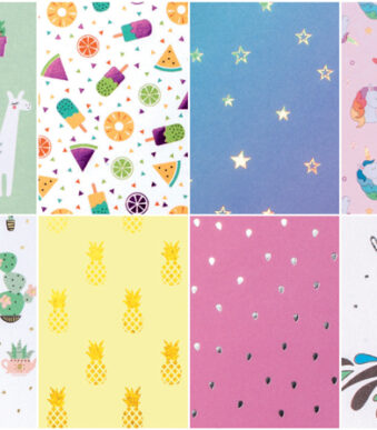 folia designpapierblok 'Hotfoil II', DIN A4, 165g/m2, 12 vel