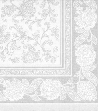 PAPSTAR servetten ´ROYAL Collection Ornaments´, wit