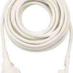 brennenstuhl verlengkabel met haakse vlakke stekker, wit, 10,0 m