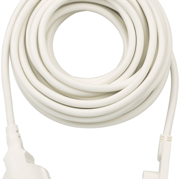 brennenstuhl verlengkabel met haakse vlakke stekker, wit, 10,0 m