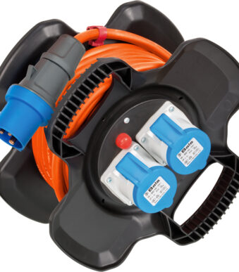 brennenstuhl rubberen-kabelhaspel X-Gum CEE IP 44, oranje