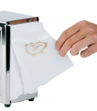 APS servettendispenser, roestvrij staal, hoogglans gepolijst