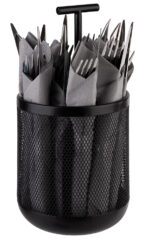 APS bestekbak DART, van metaal, zwart