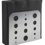 APS servettenhouder, roestvrij staal mat gepolijst, met gatenpatroon