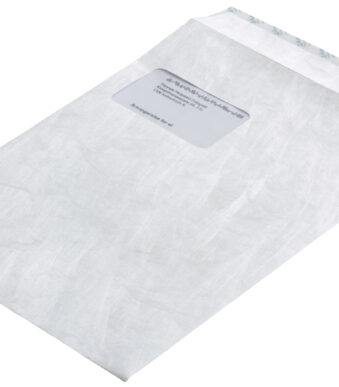 Tyvek akte-envelop C4, 22,9 x 32,4 cm, met venster, 55 g/m2, zelfklevend, wit, 100 st.